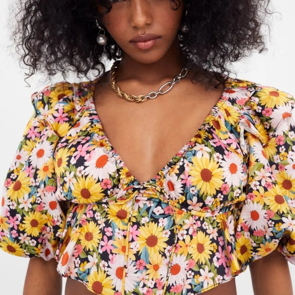 For Love And Lemons Glenn Crop Top Size Small NWT - Picture 6 of 12